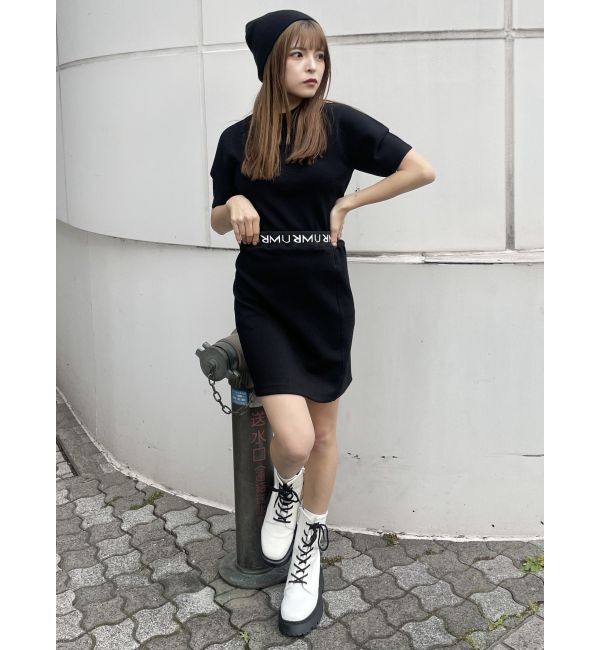 MURUA「スポンジングロゴミニスカート」|スカート|