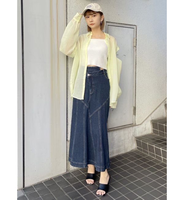 MURUA「ウォッシュドデニムマーメイドスカート」|スカート|