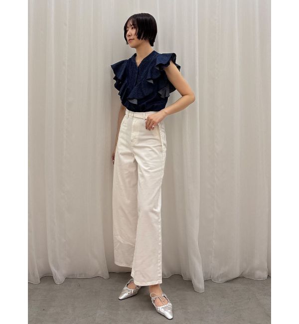 LAGUNAMOON「【Leeコラボ】Vネックフリルタックブラウス」|シャツ・ブラウス|