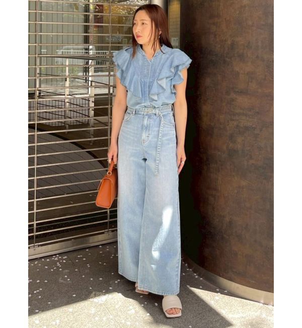 LAGUNAMOON「【Leeコラボ】Vネックフリルタックブラウス」|シャツ・ブラウス|