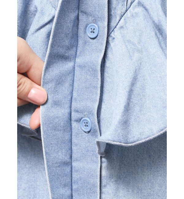 LAGUNAMOON「【Leeコラボ】Vネックフリルタックブラウス」|シャツ・ブラウス|