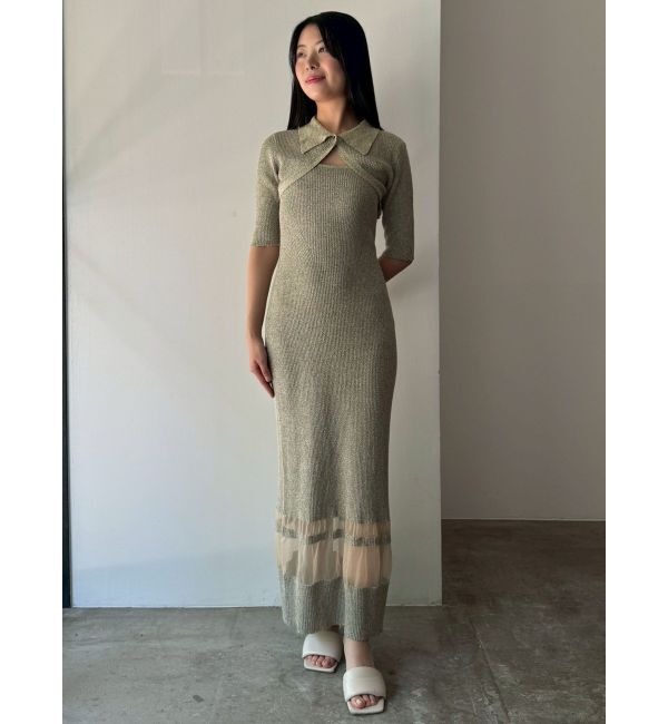 LAGUNAMOON「【追加生産】クロップドカーデセットニットワンピース」|ワンピース|