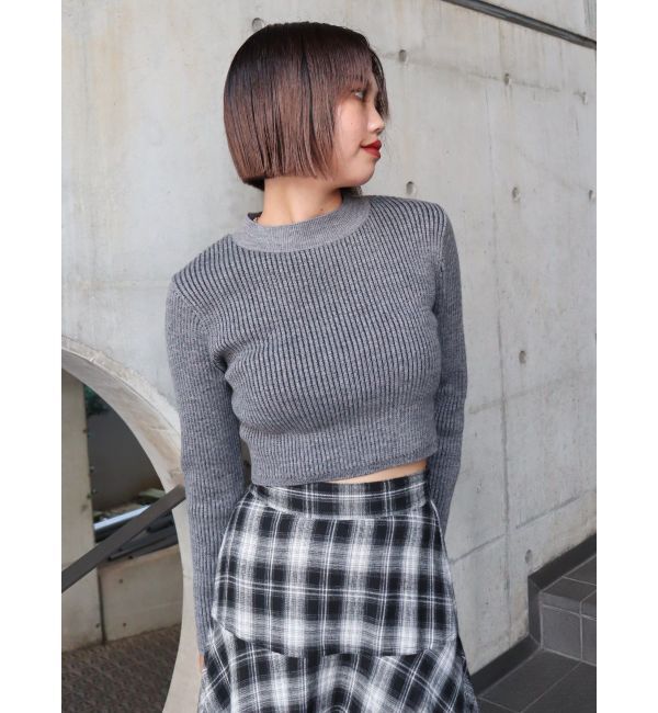 EVRIS「プレーティングリブニットトップス」|ニット・セーター|