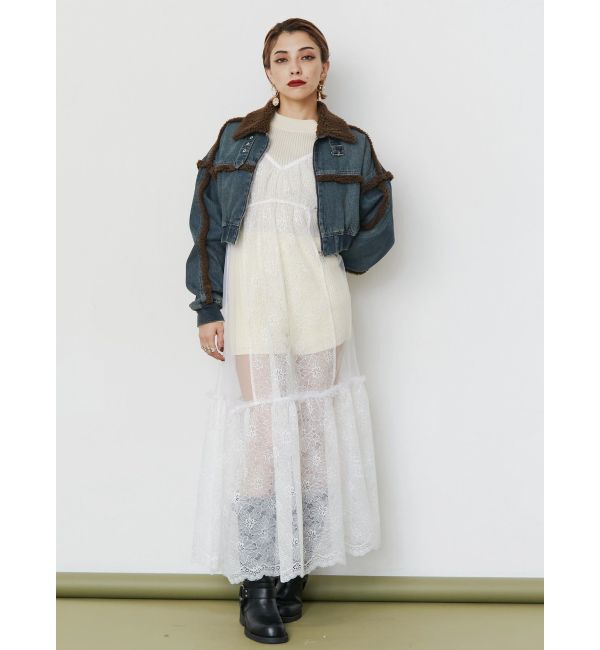 EVRIS「プレーティングリブニットトップス」|ニット・セーター|