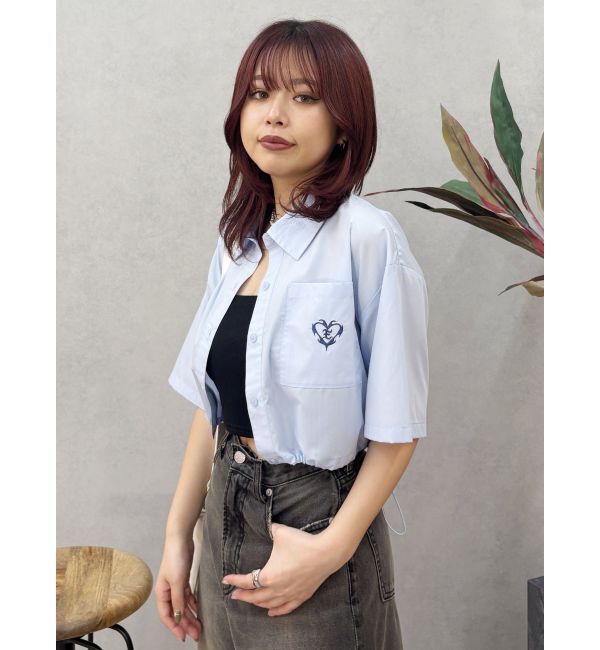 EVRIS「ワンポイントショートシャツ」|シャツ・ブラウス|