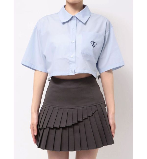 EVRIS「ワンポイントショートシャツ」|シャツ・ブラウス|