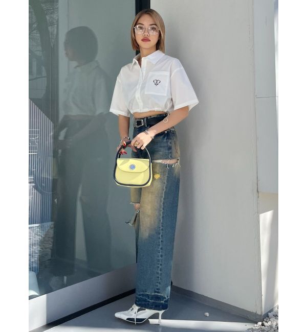 EVRIS「ワンポイントショートシャツ」|シャツ・ブラウス|