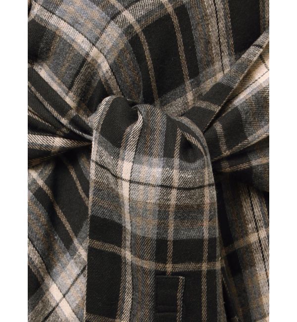 EVRIS「スリーブデザインチェックアシンメトリースカート」|スカート|