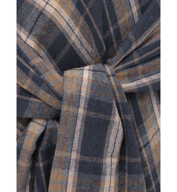 EVRIS「スリーブデザインチェックアシンメトリースカート」|スカート|