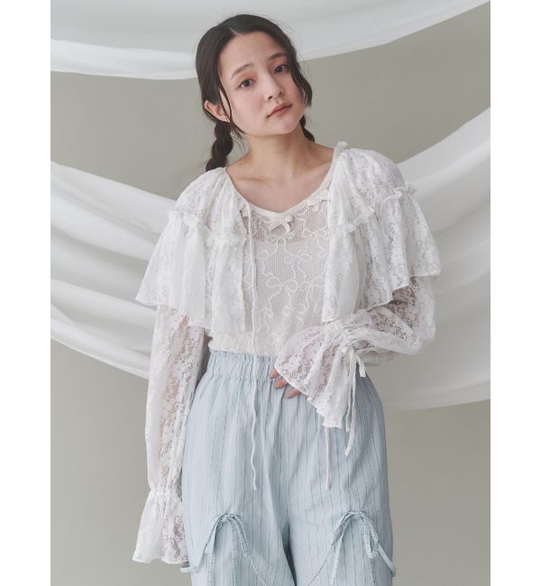 merry jenny「レースフレアボレロ」|シャツ・ブラウス|