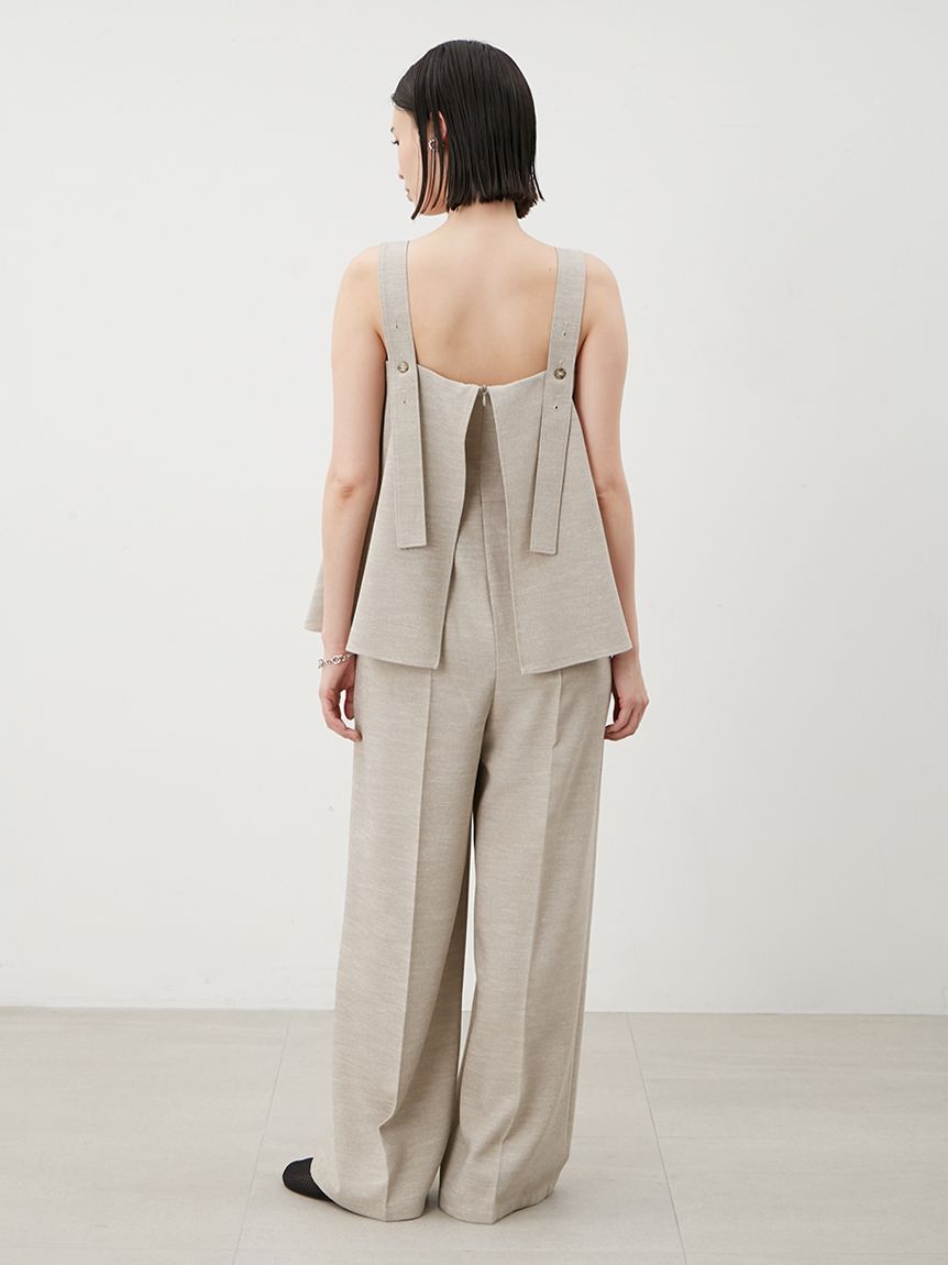 Mila Owen「ペプラムブラウスSET UP風オールインワン」|オールインワン|