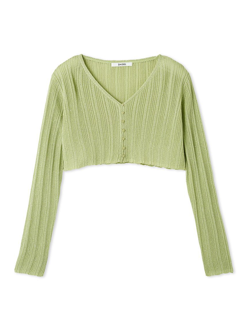SNIDEL「リブシアーカーディガン」|カーディガン|GRN