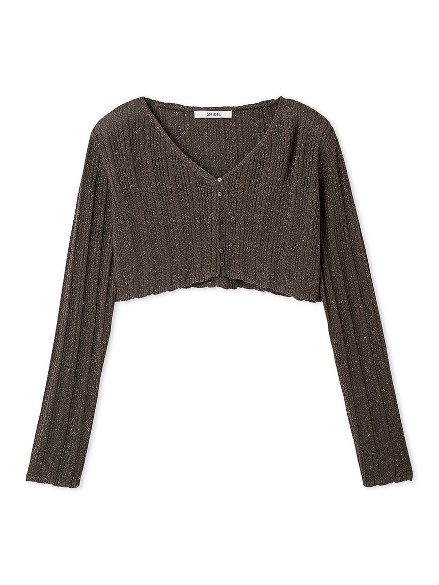 SNIDEL「リブシアーカーディガン」|カーディガン|BRW
