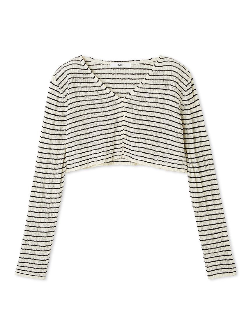SNIDEL「リブシアーカーディガン」|カーディガン|BORDER