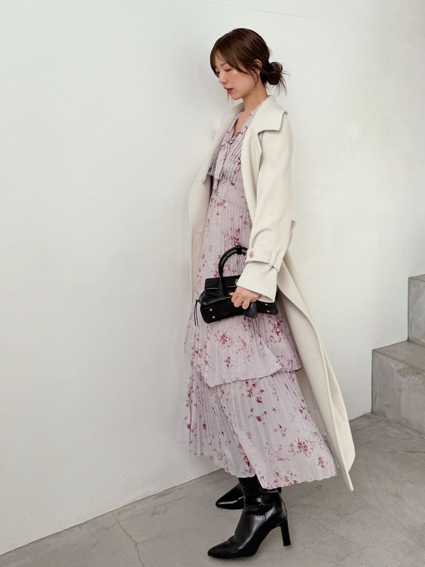 SNIDEL「Sustainableプリーツプリントワンピース」|ワンピース|