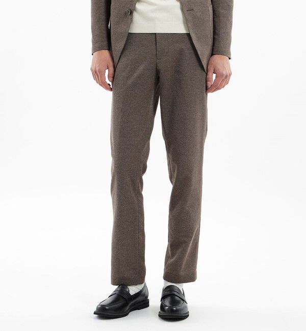 MACKINTOSH PHILOSOPHY「テーラード ジャージー パンツ カラミSUPER LIGHT」|スラックス|ブラウンA
