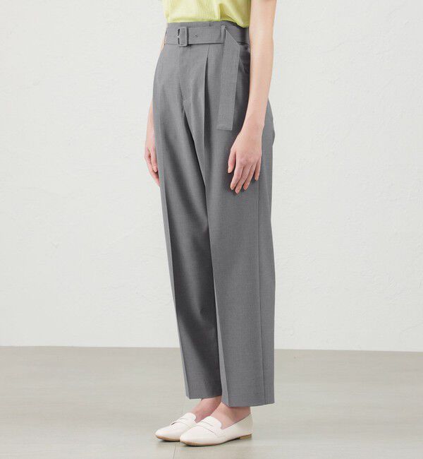 MACKINTOSH PHILOSOPHY「ハイウエストベルテットパンツ」|スラックス|