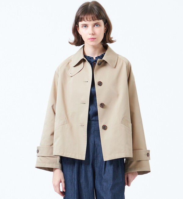 MACKINTOSH PHILOSOPHY「【WEB&一部店舗限定】【WELBURY SHORT(ウェルベリーショート)】ダブルクロス製」|ステンカラーコート|ベージュ