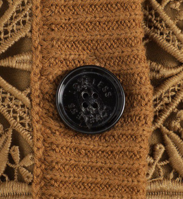  「シルエットレースコンビカーディガン」|ニット・セーター|