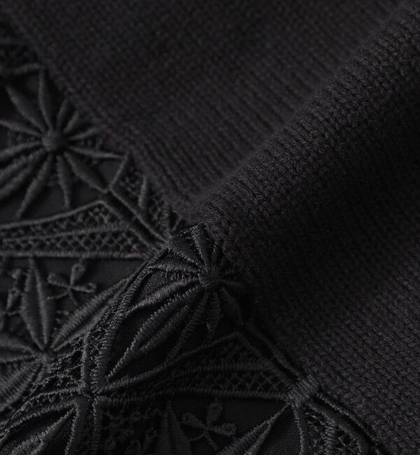  「シルエットレースコンビカーディガン」|ニット・セーター|