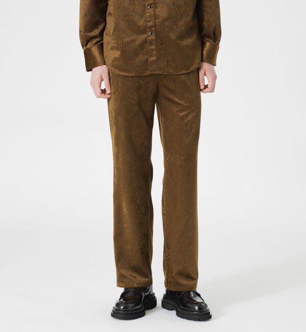  「エンボスベロアイージーパンツ」|その他|ブラウン