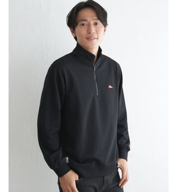 ikka「URBAN NATURE LIFE アーバンネイチャーライフ スウェットハーフジップ」|パーカー|ブラック