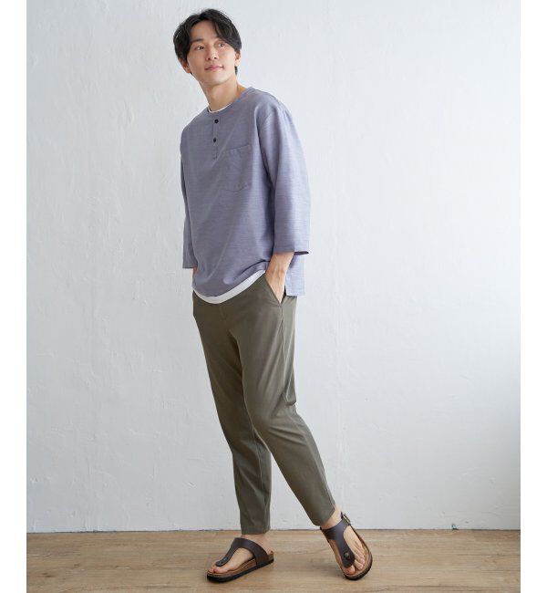 ikka「【イージーケア／吸水速乾】7分ヘンリーシャツTインナーセット【2点セット】」|シャツ・ブラウス|