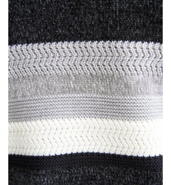 ikka「モールミックスボーダーニット」|プルオーバー|