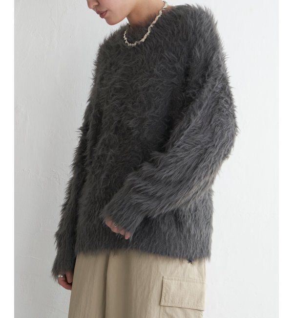 VENCE share style「フェイクフェザー天竺プルオーバー」|ニット・セーター|