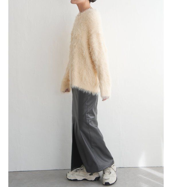 VENCE share style「フェイクフェザー天竺プルオーバー」|ニット・セーター|