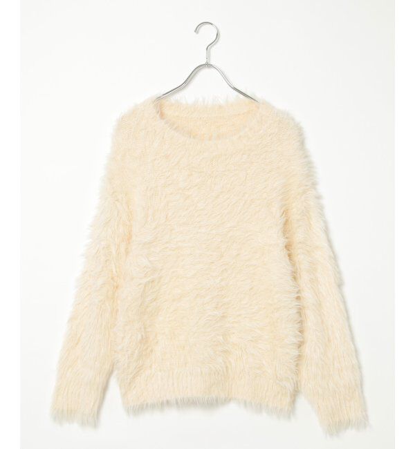 VENCE share style「フェイクフェザー天竺プルオーバー」|ニット・セーター|