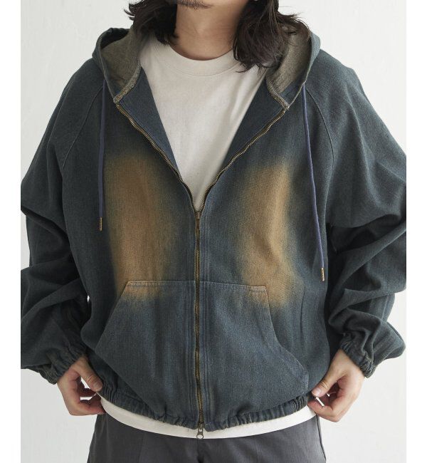 VENCE share style「デニムジップパーカー」|ブルゾン・スタジャン|