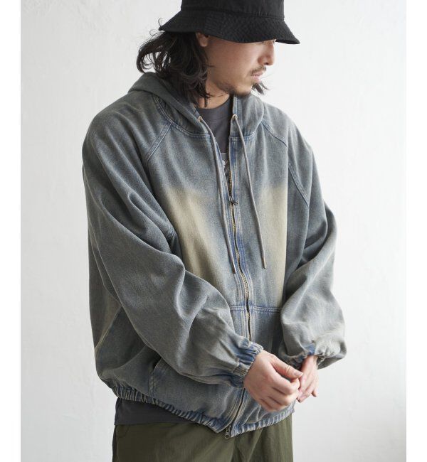 VENCE share style「デニムジップパーカー」|ブルゾン・スタジャン|ブルー