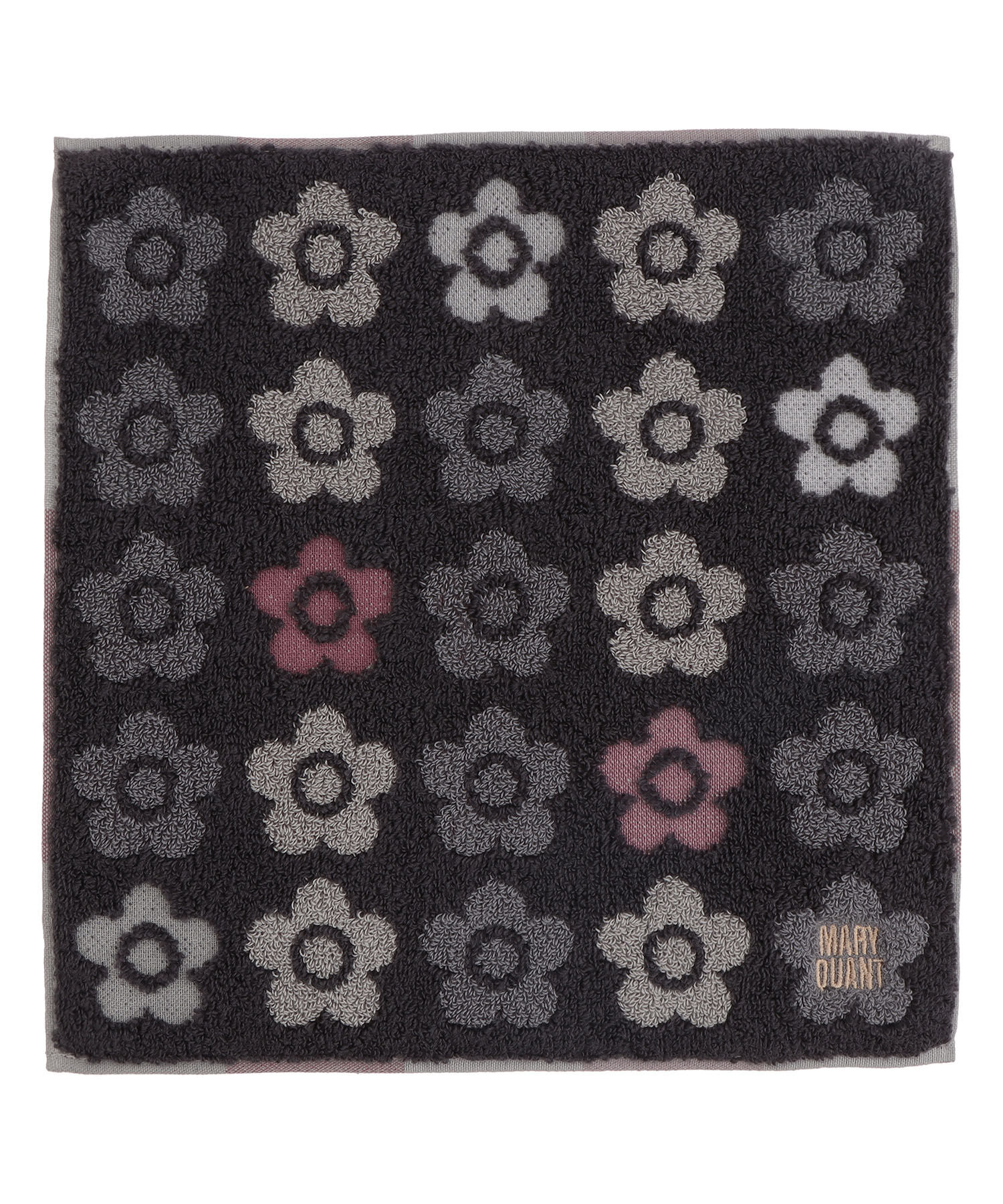 MARY QUANT「アレイデイジー ミニタオル」|ハンカチ|チャコールグレー