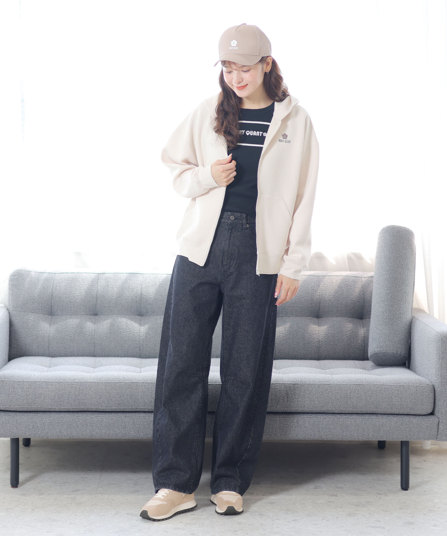 MARY QUANT「デイジーエンブロコンビ スニーカー」|スニーカー|