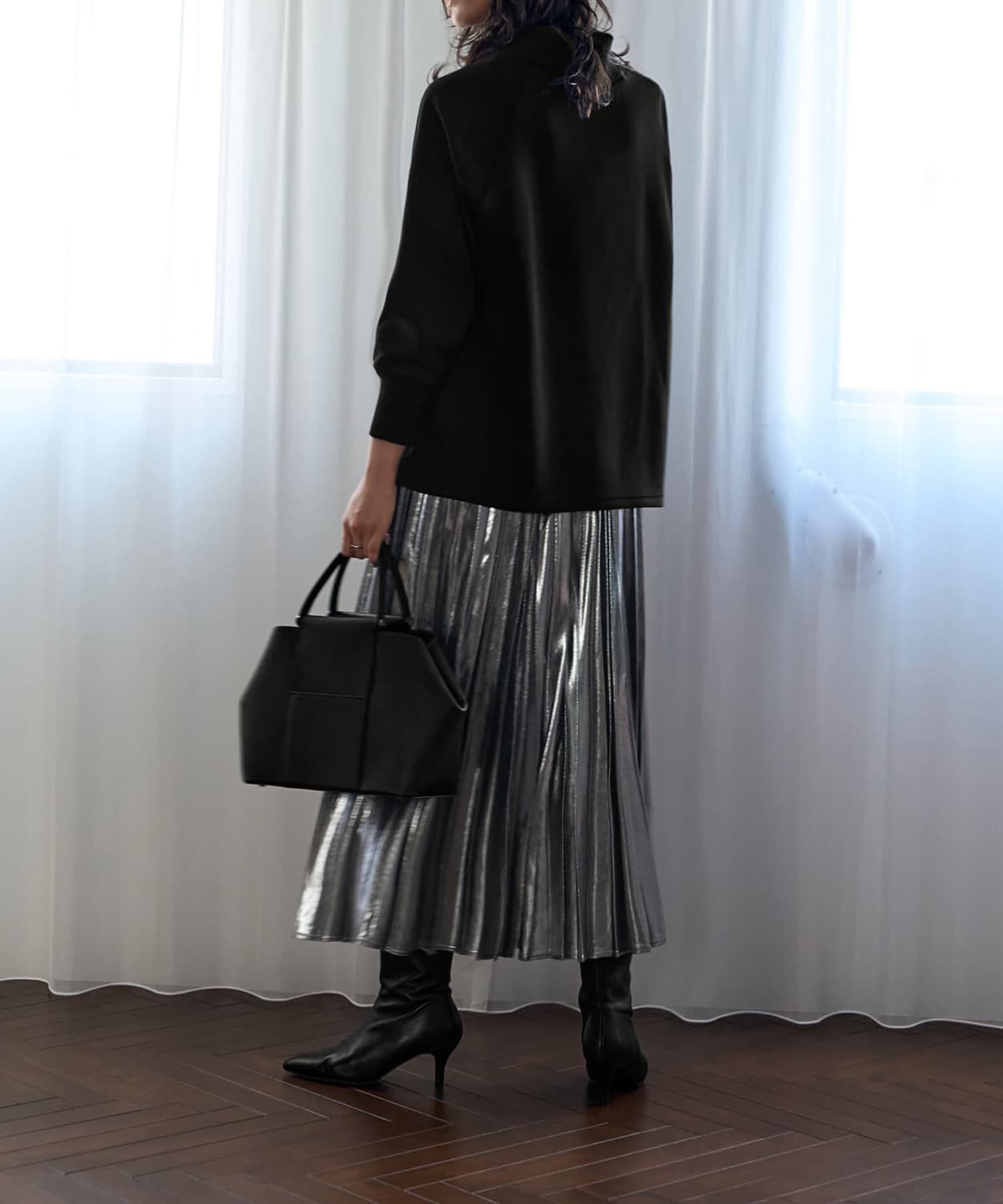 STYLE DELI「【Made in JAPAN】 なめらかダンボールスタンドネックトップス」|Tシャツ・カットソー|