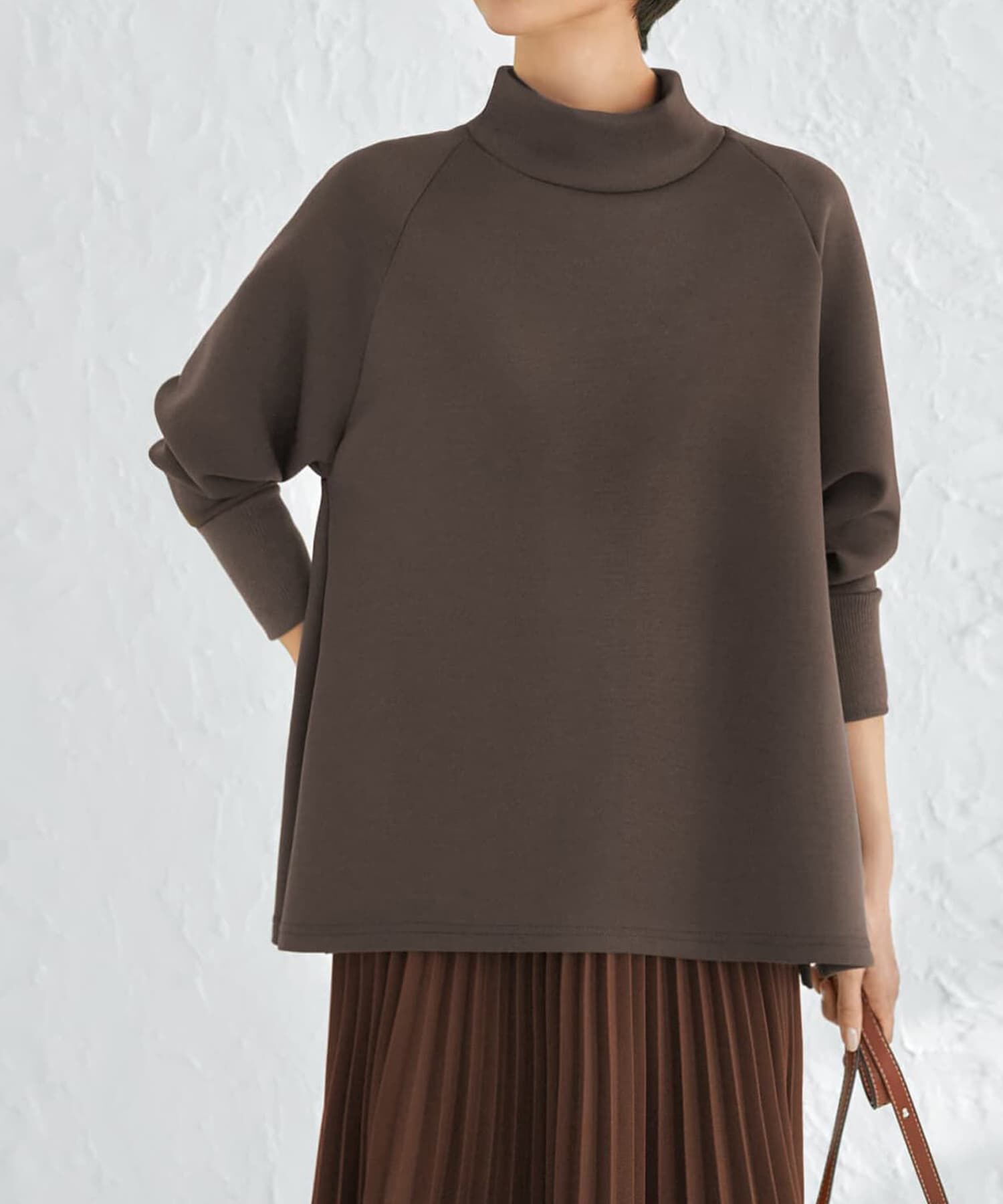 STYLE DELI「【Made in JAPAN】 なめらかダンボールスタンドネックトップス」|Tシャツ・カットソー|