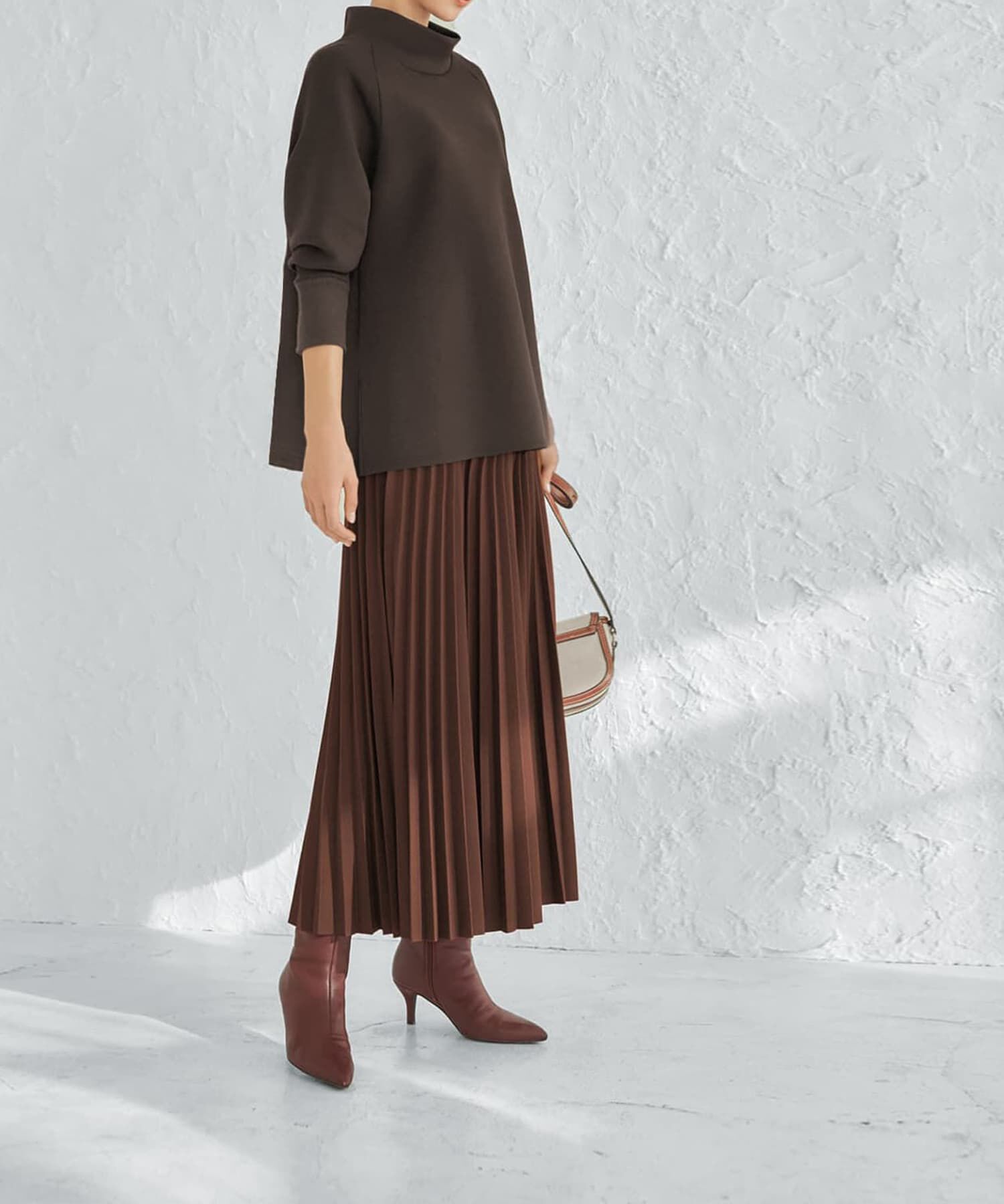 STYLE DELI「【Made in JAPAN】 なめらかダンボールスタンドネックトップス」|Tシャツ・カットソー|