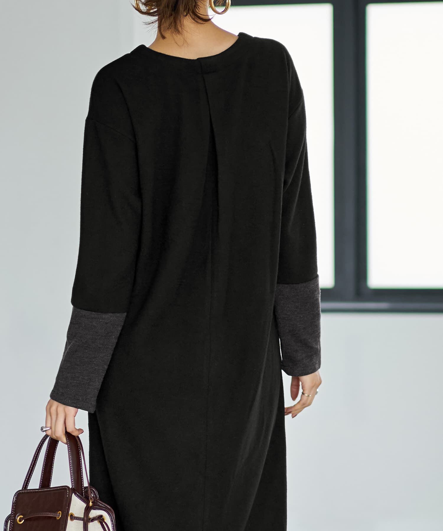 STYLE DELI「【MADE IN JAPAN】配色Uネックワンピース」|ワンピース|