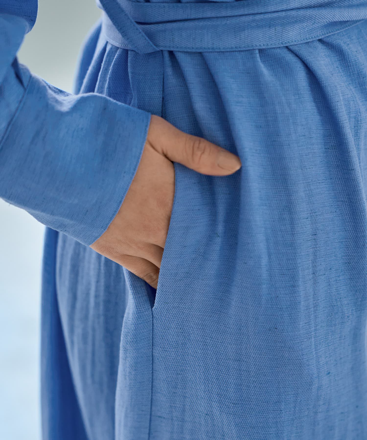 STYLE DELI「綿麻混紡ベルテッドシャツワンピース」|ワンピース|