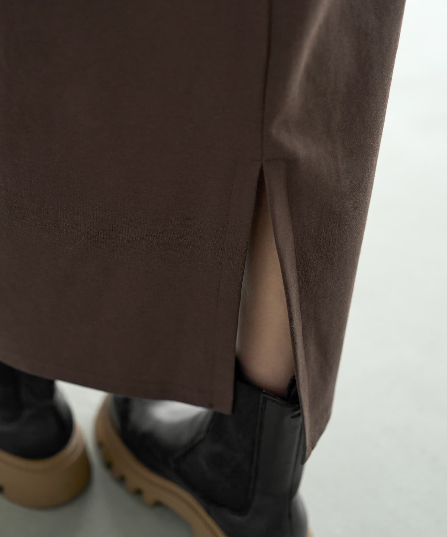 STYLE DELI「【Made in JAPAN】シルキーポンチ深Vワンピース」|ワンピース|