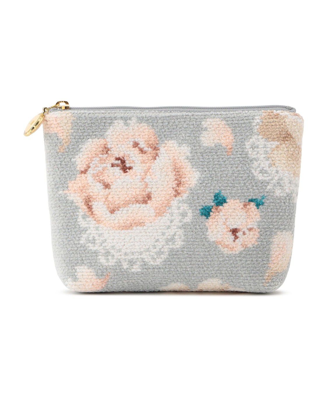 FEILER「ホーリーピオニー　舟型ポーチ　HOY-251165」|ポーチ|シルバーグレー