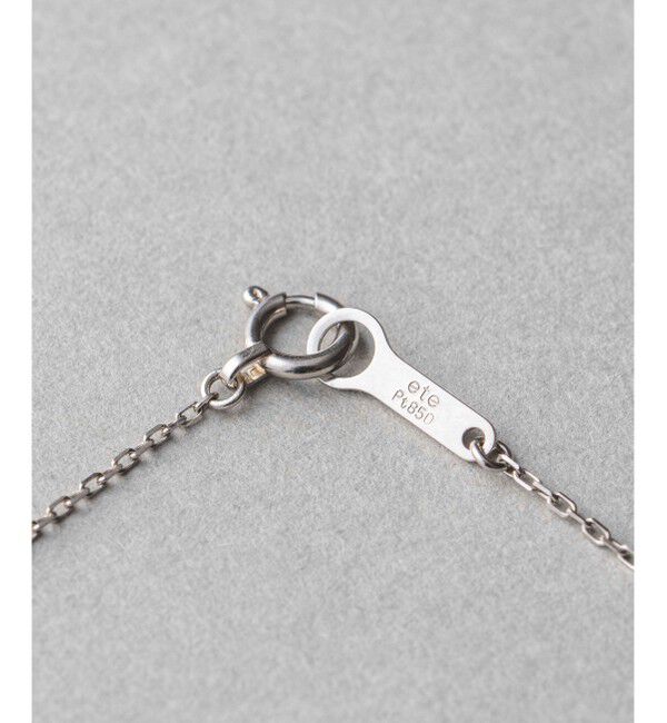 ete「PT900/850 ダイヤモンド 0.1ct ネックレス「ブライト」」|ネックレス|