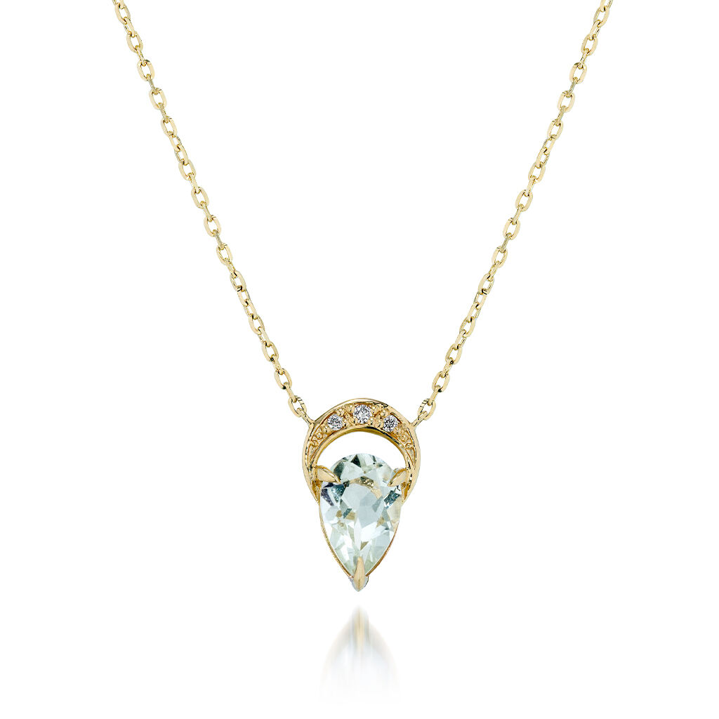 STAR JEWELRY「CRESCENT DROP」|ネックレス|イエローゴールド