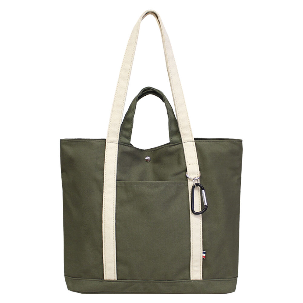 BACKYARD FAMILY「トートバッグ 大きめ 布 キャンバス 通販 レディース メンズ 帆布 しっかり A4 雑誌 通勤」|トートバッグ|グリーン1