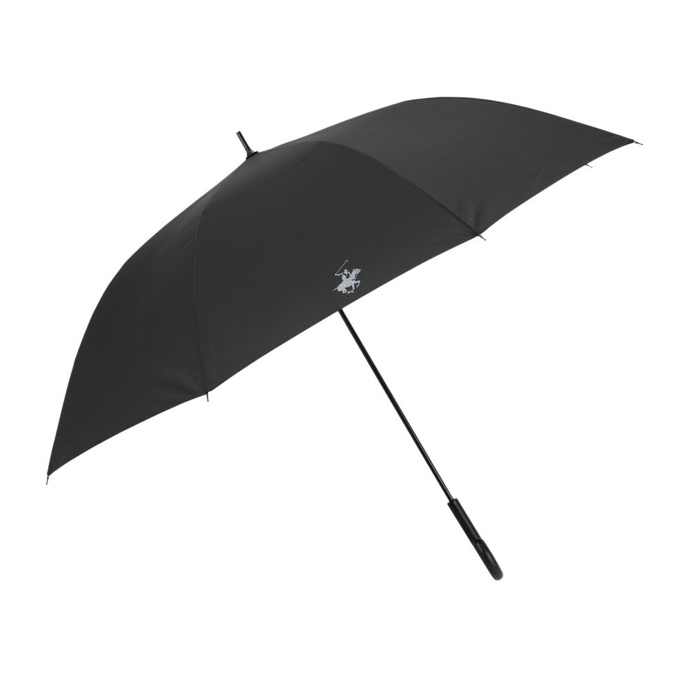 BACKYARD FAMILY「ビバリーヒルズポロクラブ 傘 通販 長傘 メンズ 雨傘 70cm 70センチ ジャンプ傘 かさ」|傘|ブラック1