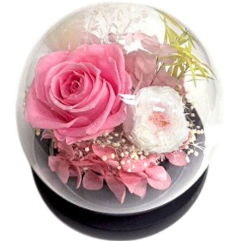 BACKYARD FAMILY「ブリザードフラワ- 通販 フラワーギフト ガラス製 フラワーアレンジメント ガラスドーム お花 花」|その他|ピンク1