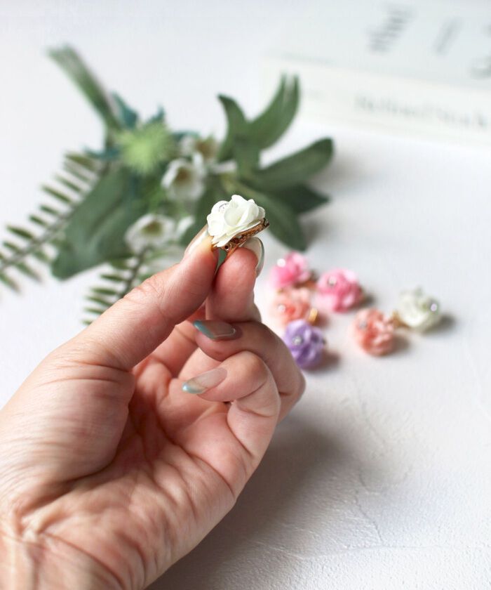 BACKYARD FAMILY「Rora ヘアクリップ キッズ 2個セット 通販 ローズメル お花 フラワー ラインストーン」|その他|