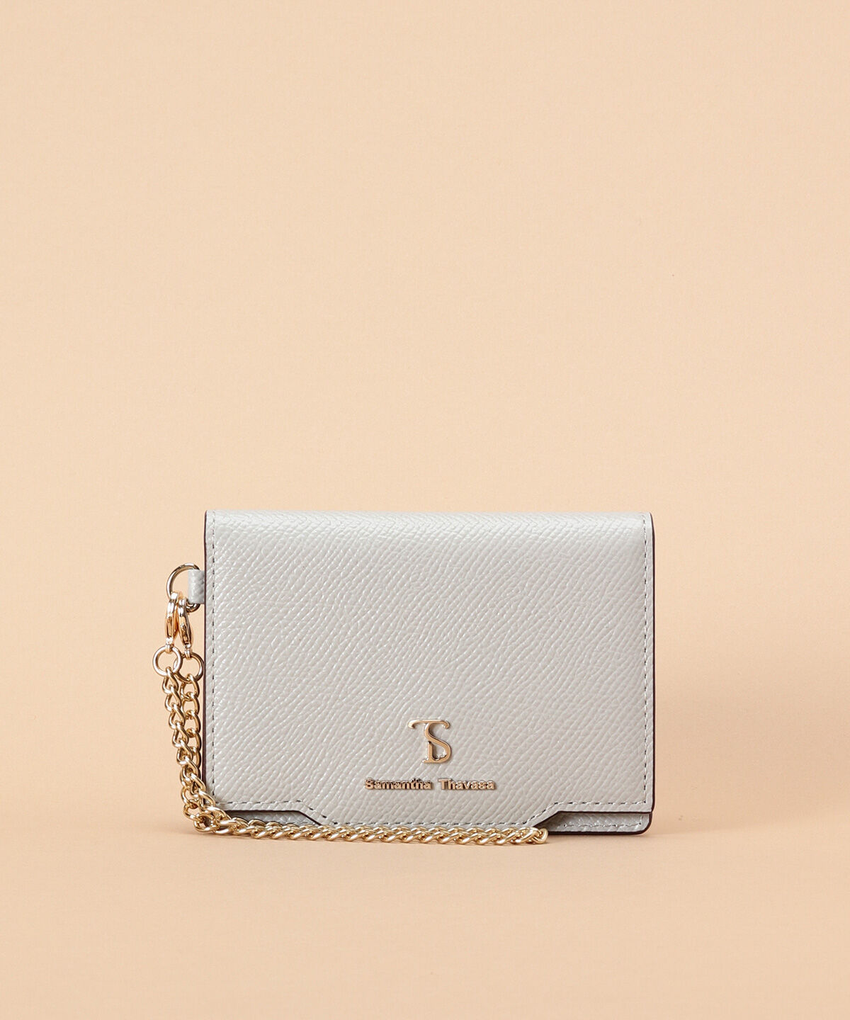 Samantha Thavasa「シンプルラメ パスケース」|定期入れ|グレー