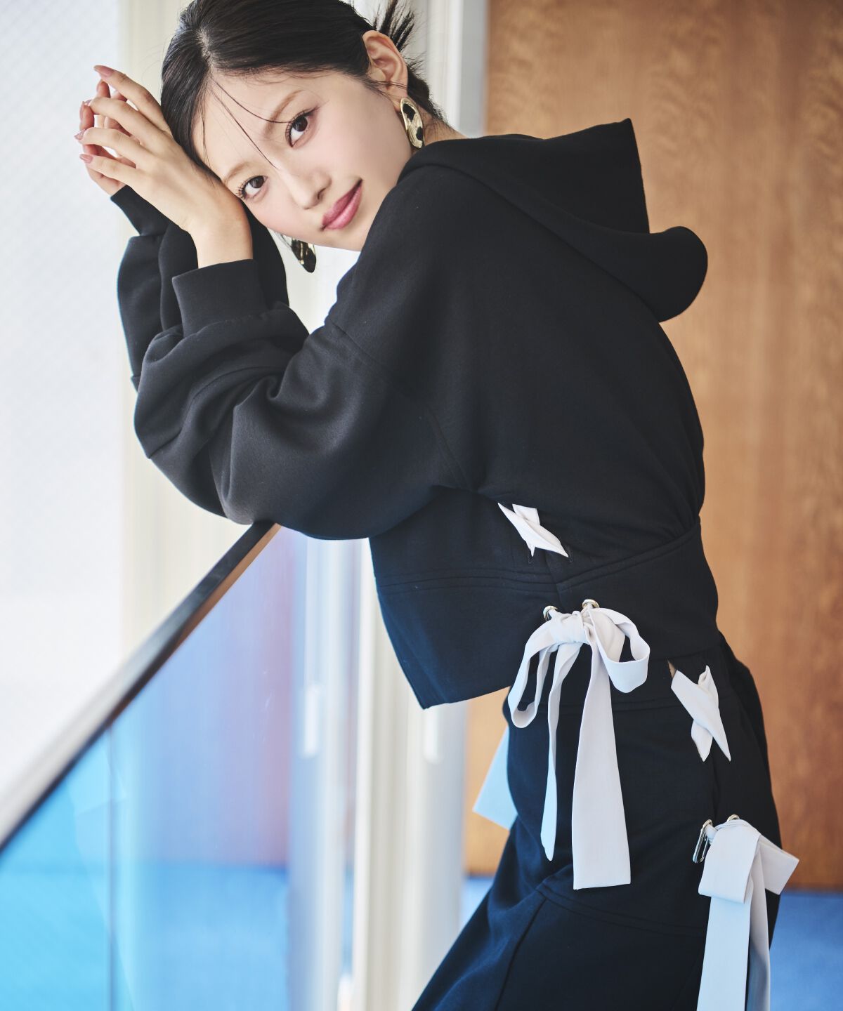 アンドクチュール「ダンボールポンチパーカーセットアップ」|ワンピース|